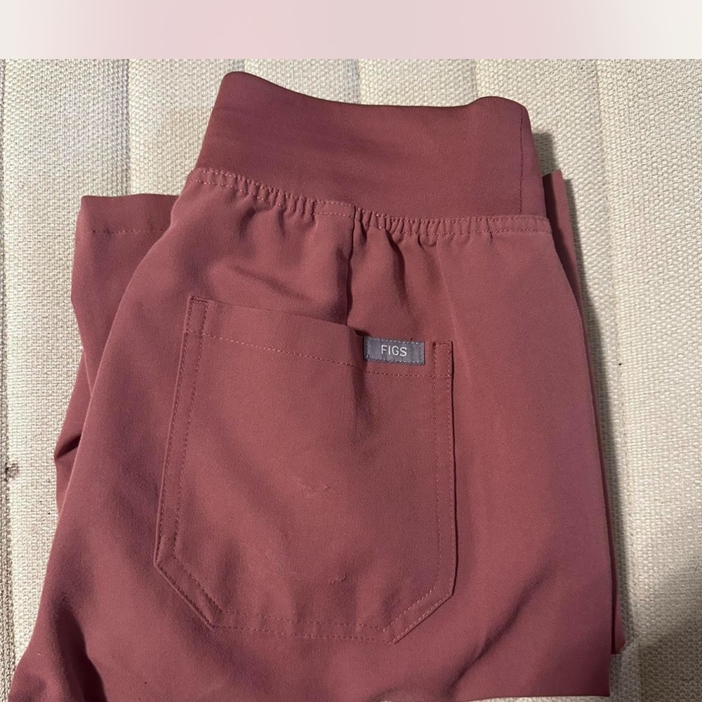 Figs Red Sweatpants Comfortable Joggers